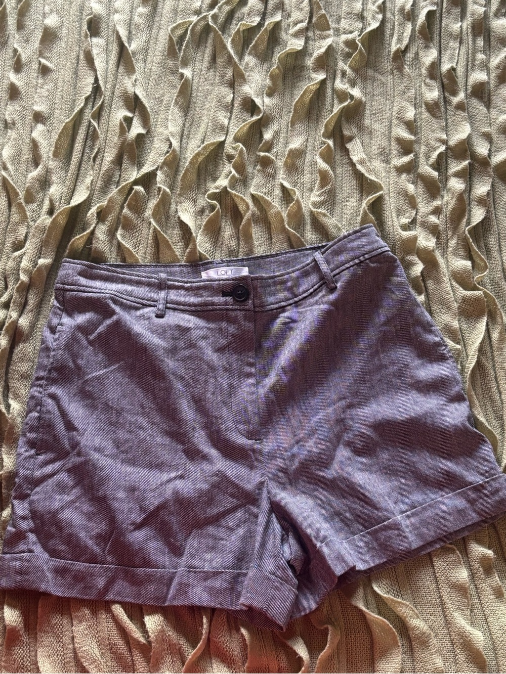 LOFT Lavender Chambray Cuffed Women's Shorts
